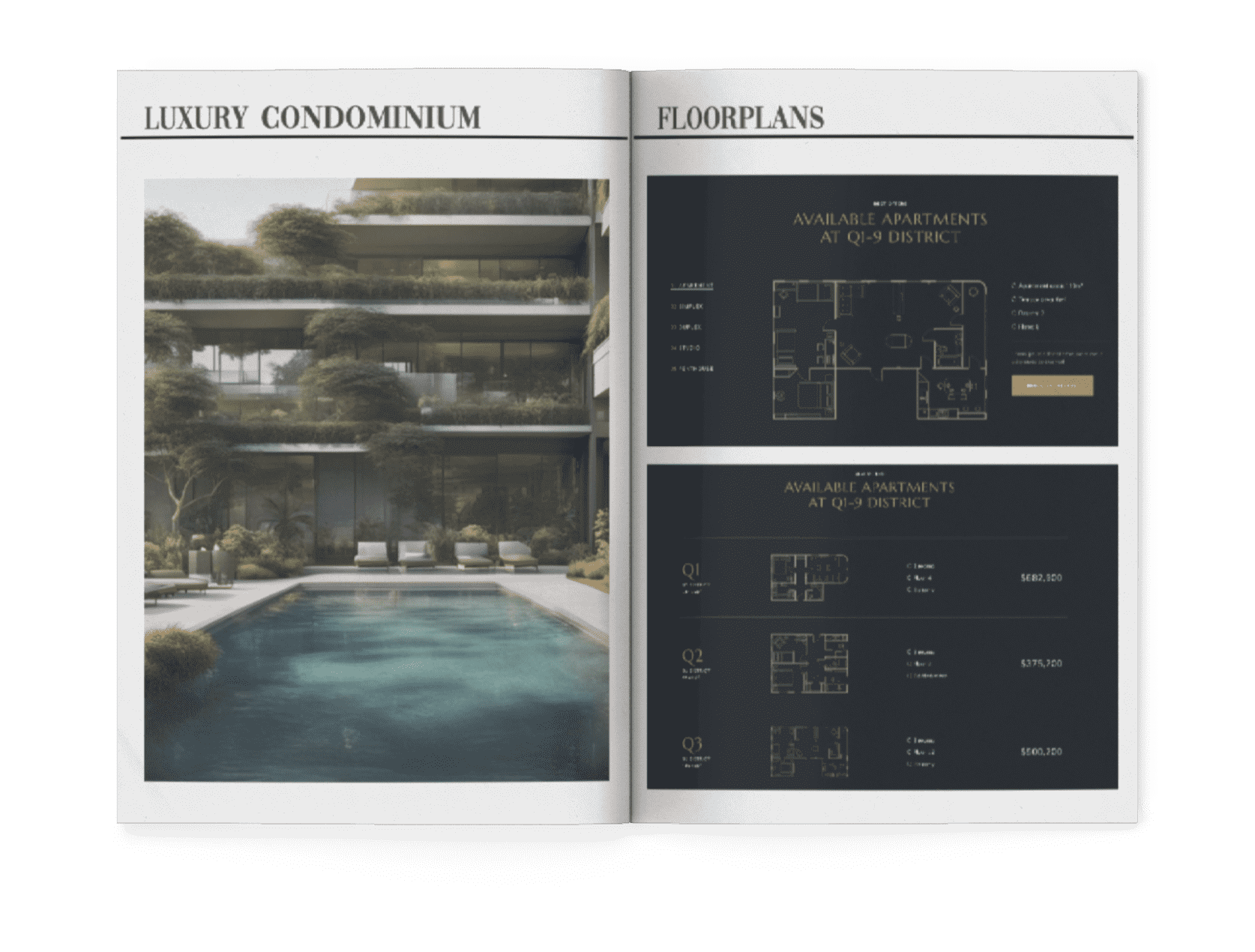 Condo Site plan floor Plans